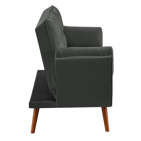 Linen Sofa w/ Adjustable Backrest And Easy Assembly Lounge Chair - Dark Gray BEUPFORLIFE.com