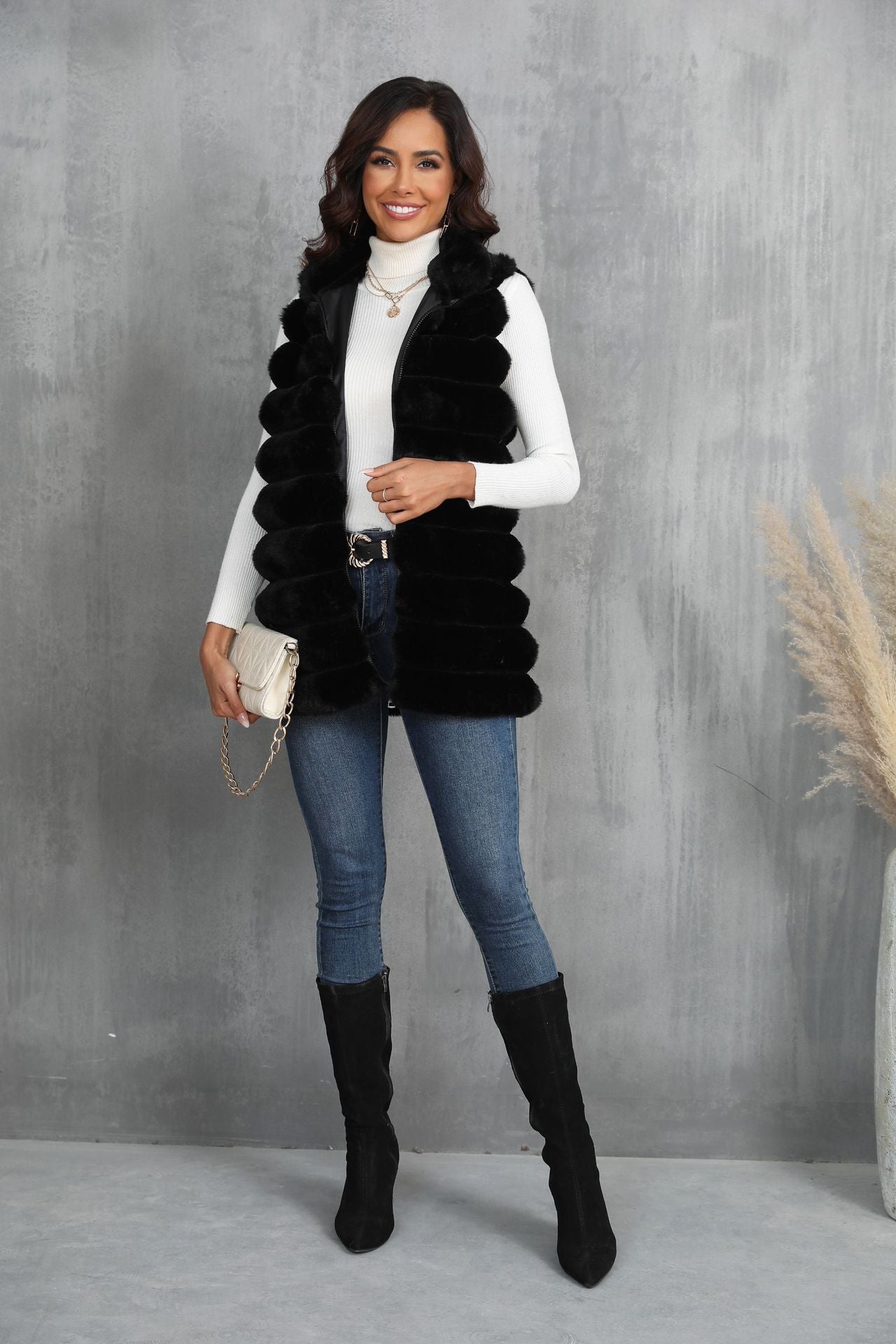 Mid-length Autumn & Winter New Faux Fur Vest