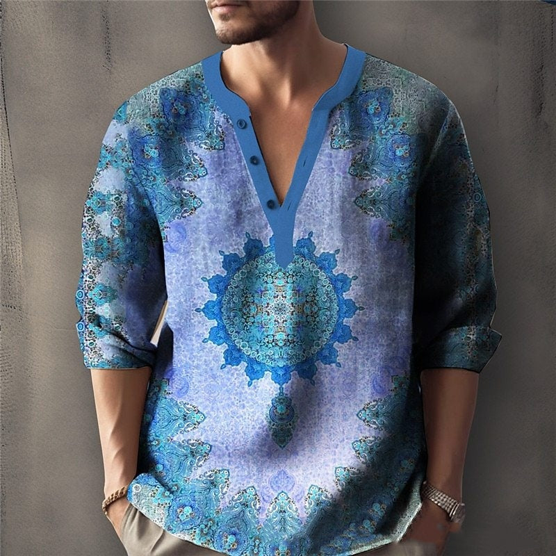 Printed Jacquard/Linen Sweater BEUPFORLIFE.com