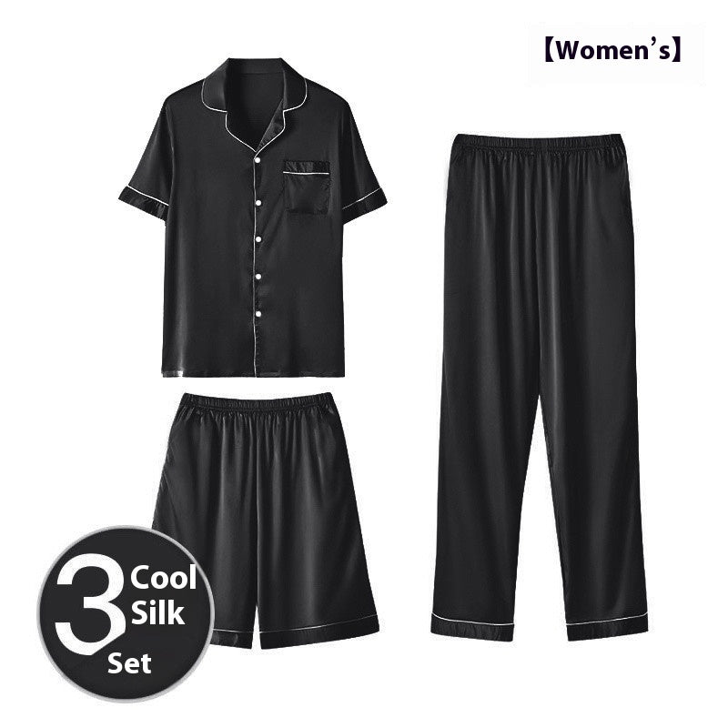 Ice Silk Be Up at Night Three-piece Pajamas BEUPFORLIFE.com