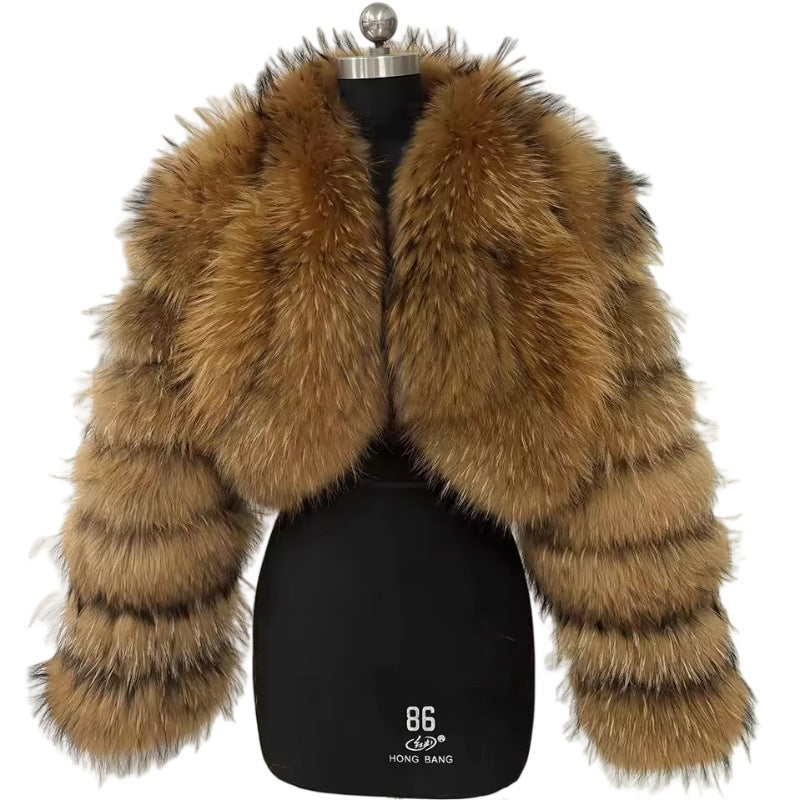Short Stitching Fur Jacket Be Up For Life