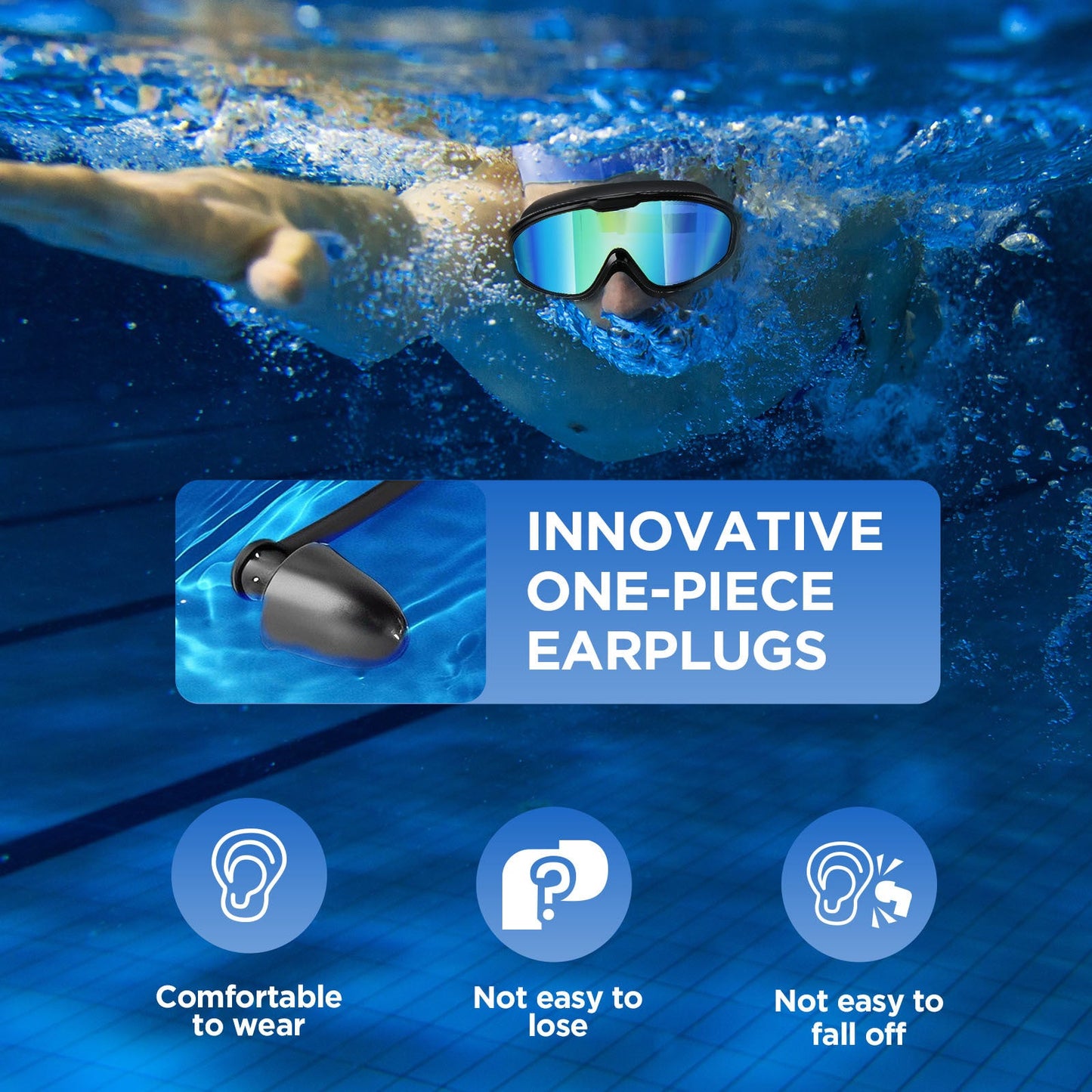 Set of 2 Pairs Of Swimming Goggles BEUPFORLIFE.com