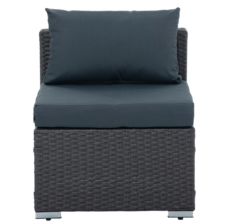 7 Set Wicker Furniture With Tempered Glass Coffee Table BEUPFORLIFE.com