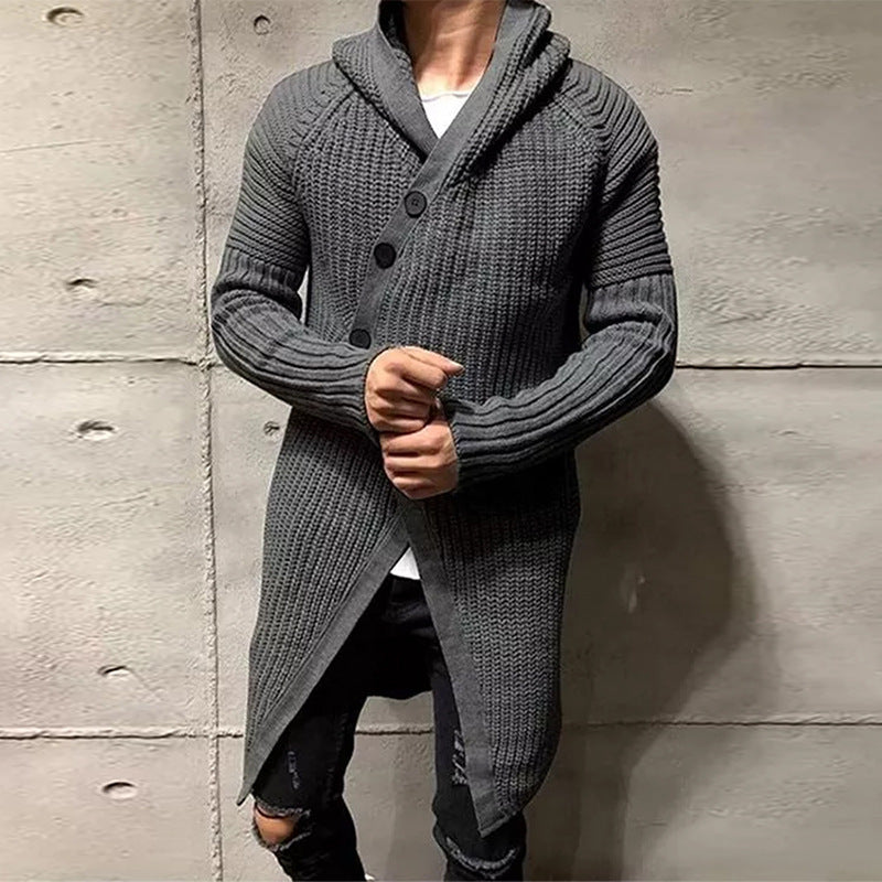 Long Knitted Hooded Sweater BEUPFORLIFE.com