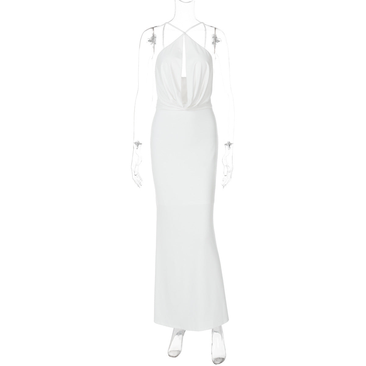 Backless Hollow-out Halter Sling Dress BEUPFORLIFE.com