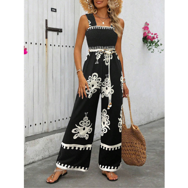 Summer Boho Jumpsuit One Piece With Pockets BEUPFORLIFE.com