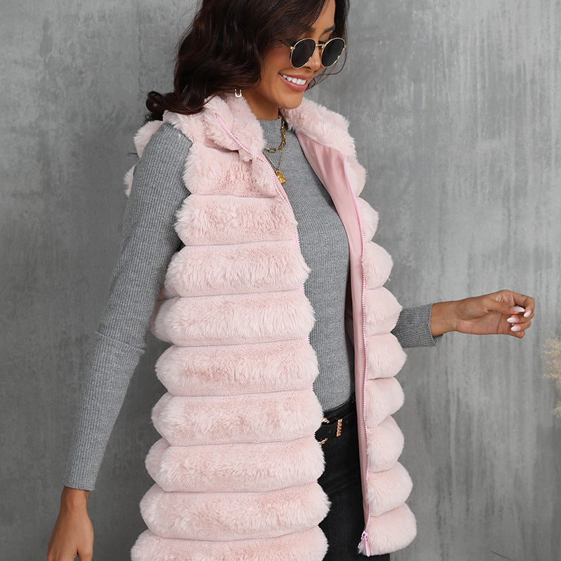 Mid-length Autumn & Winter New Faux Fur Vest
