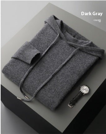 Solid Color Hooded Knitted Sweatshirt Pants Set BEUPFORLIFE.com