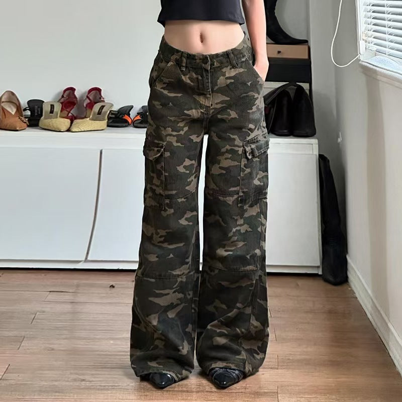 Loose Camouflage Pocket Jeans Be Up For Life