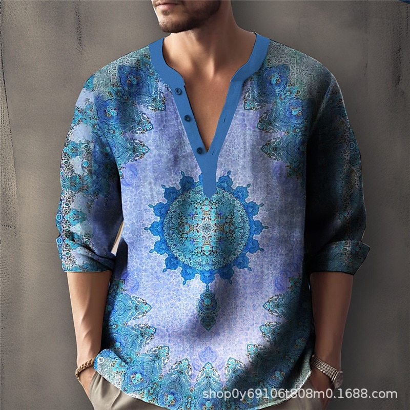 Printed Jacquard/Linen Sweater BEUPFORLIFE.com