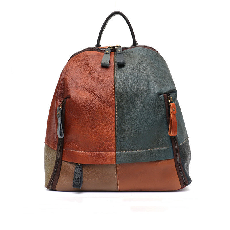Italian Leather Panel Backpack Be Up For Life