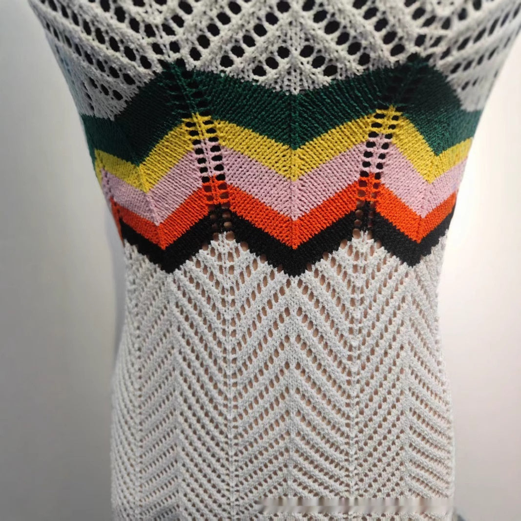 Rainbow Knitted Dress BEUPFORLIFE.com