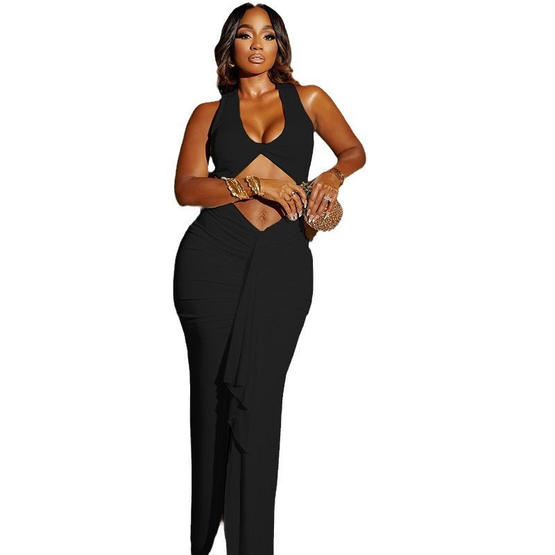 Hollowed out Camisole Ribbon Dress Be Up For Life