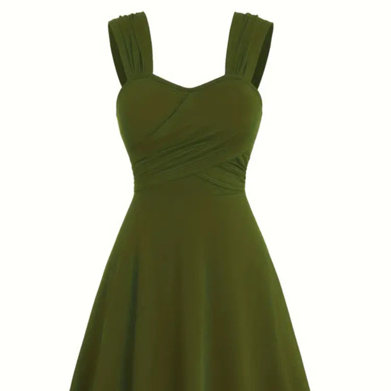 Green Waist Dress BEUPFORLIFE.com