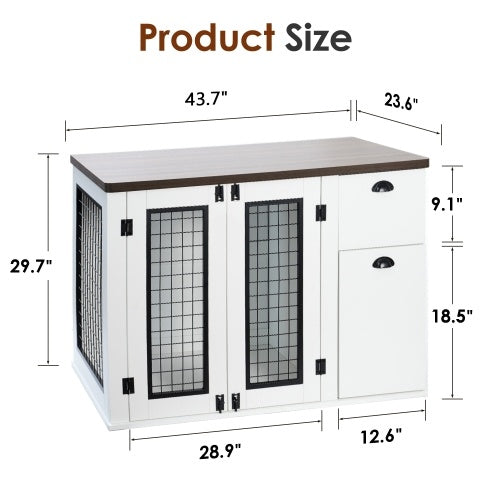 Furniture Style Wooden Dog Cage BEUPFORLIFE.com