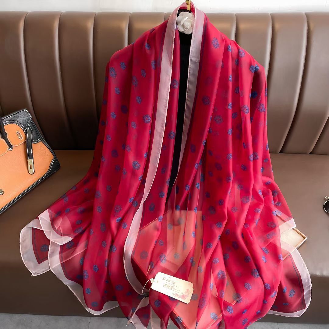 Elegant Silk Design Scarf BEUPFORLIFE.com