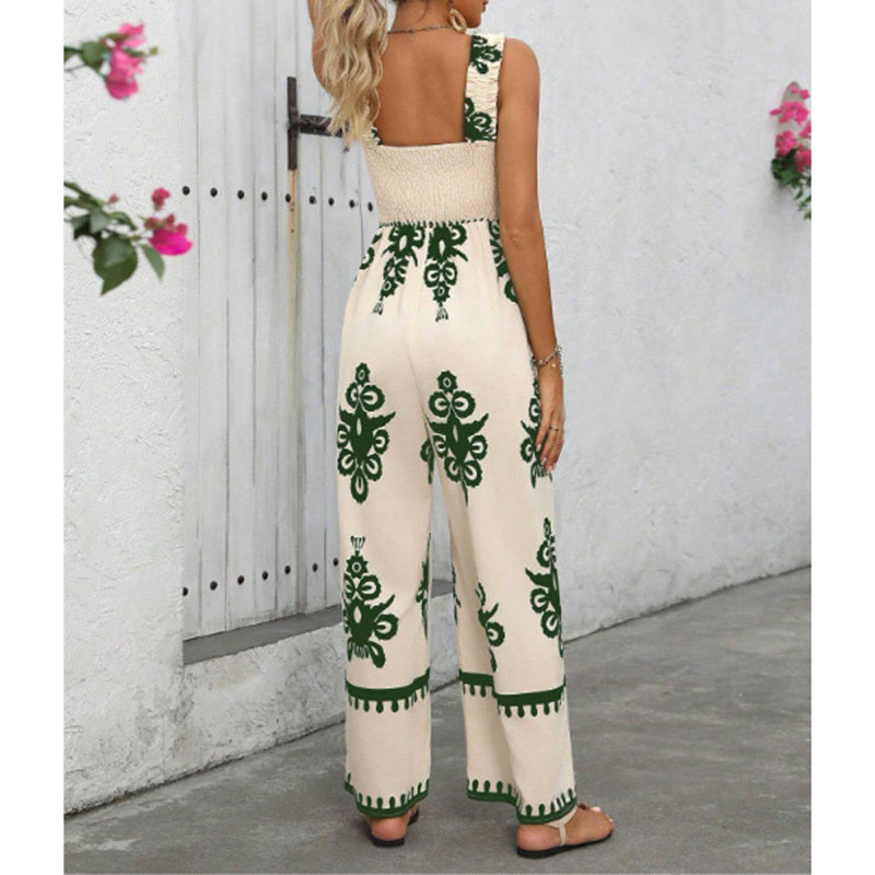 Summer Boho Jumpsuit One Piece With Pockets BEUPFORLIFE.com