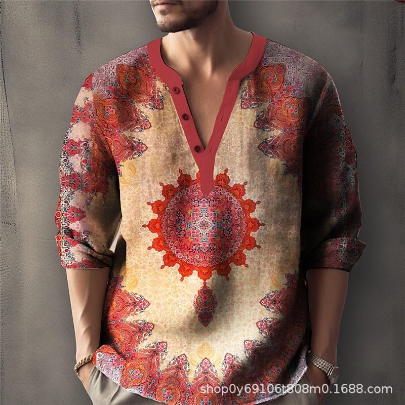 Printed Jacquard/Linen Sweater BEUPFORLIFE.com