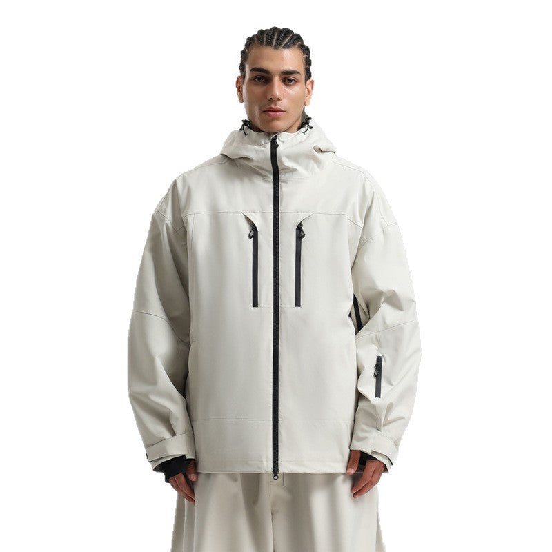 Men's Waterproof Breathable And Loose Zip Ski Suit Jacket Be Up For Life