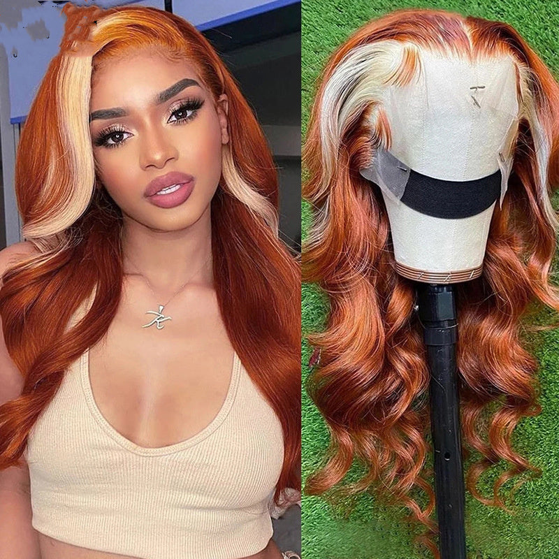 4X4 Human Hair Wig Head Cover Highlights 613 BEUPFORLIFE.com