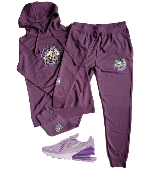 Ladies French Terry Jogger Set w/ Pressed Be Up Ladies Logo (FREE SHIPPING, USA Only) - BEUPFORLIFE.com