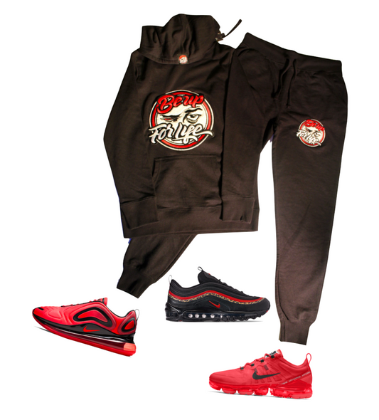 Ladies French Terry Jogger Set w/ Chenille Patch (FREE SHIPPING, USA Only) - BEUPFORLIFE.com