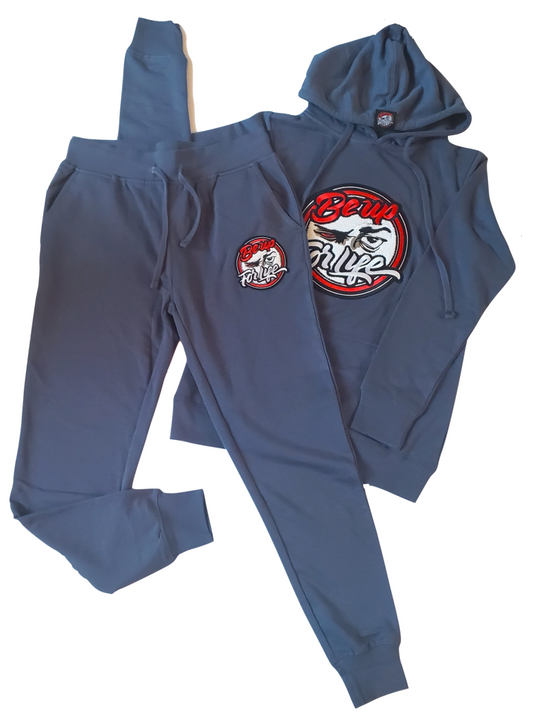 Women's Shale Blue French Terry Jogger (FREE SHIPPING, USA Only) - BEUPFORLIFE.com