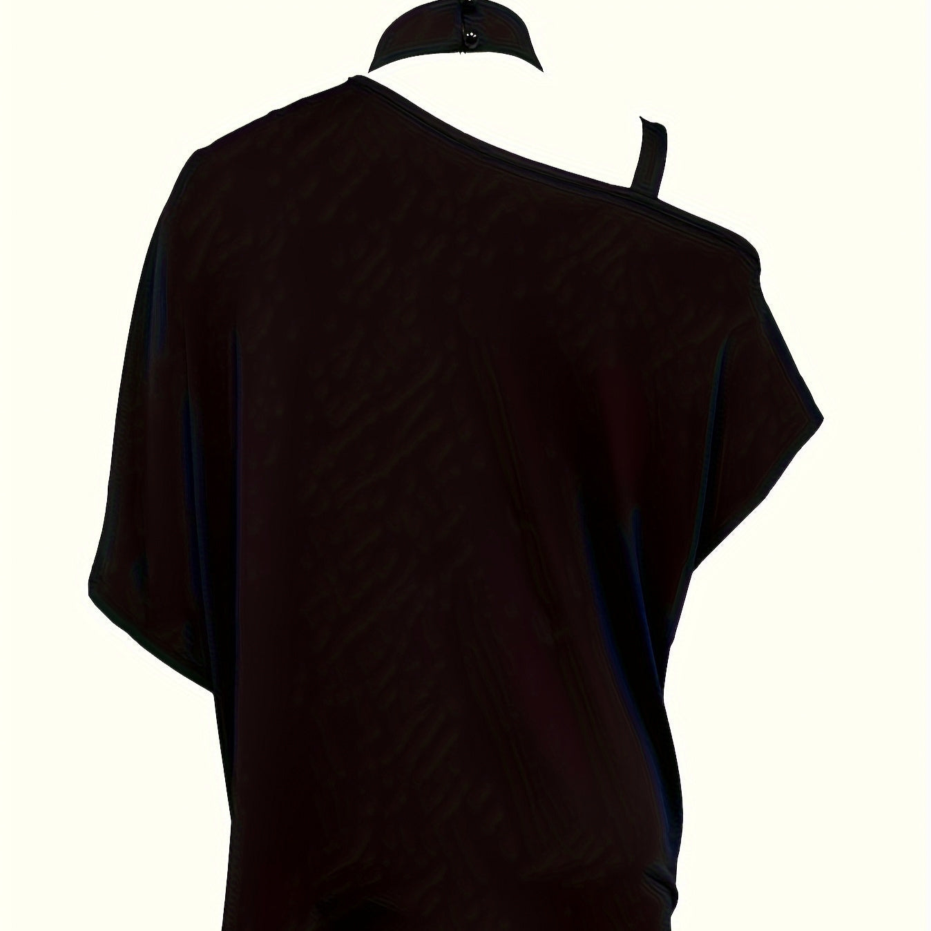 Slanted Shoulder Collar Printed T-shirt Top BEUPFORLIFE.com