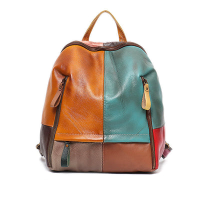 Italian Leather Panel Backpack Be Up For Life