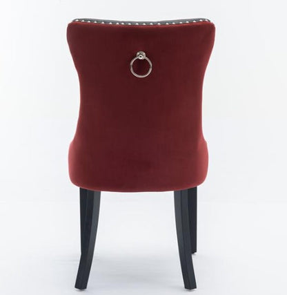 Modern High-End Tufted Solid Wood Contemporary PU & Velvet Upholstered Dining Chair-2 Piece Set BEUPFORLIFE.com
