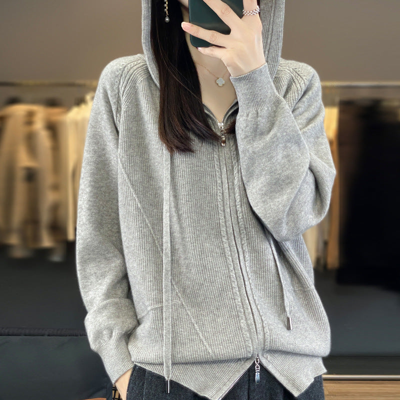 Hoodie Knitted Coat Be Up For Life