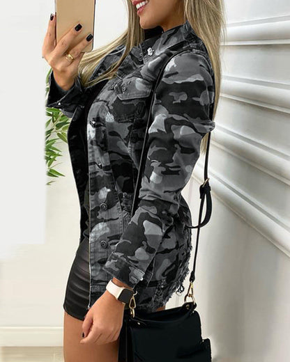 Camo Solid Color Jacket Be Up For Life