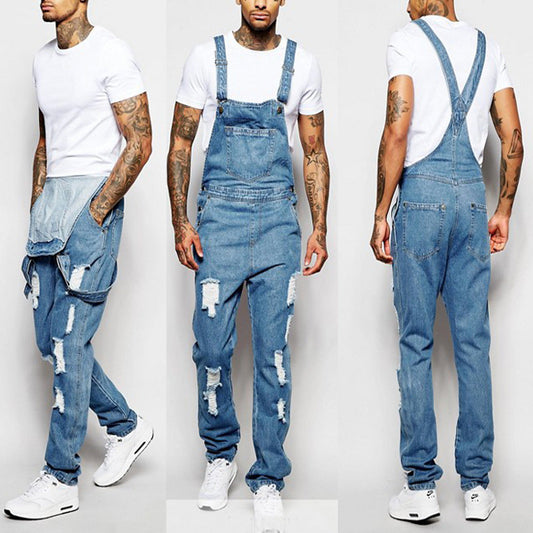 Men's Denim Romper/Overalls BEUPFORLIFE.com
