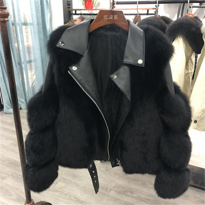 High Fox Fur Coat beupforlife