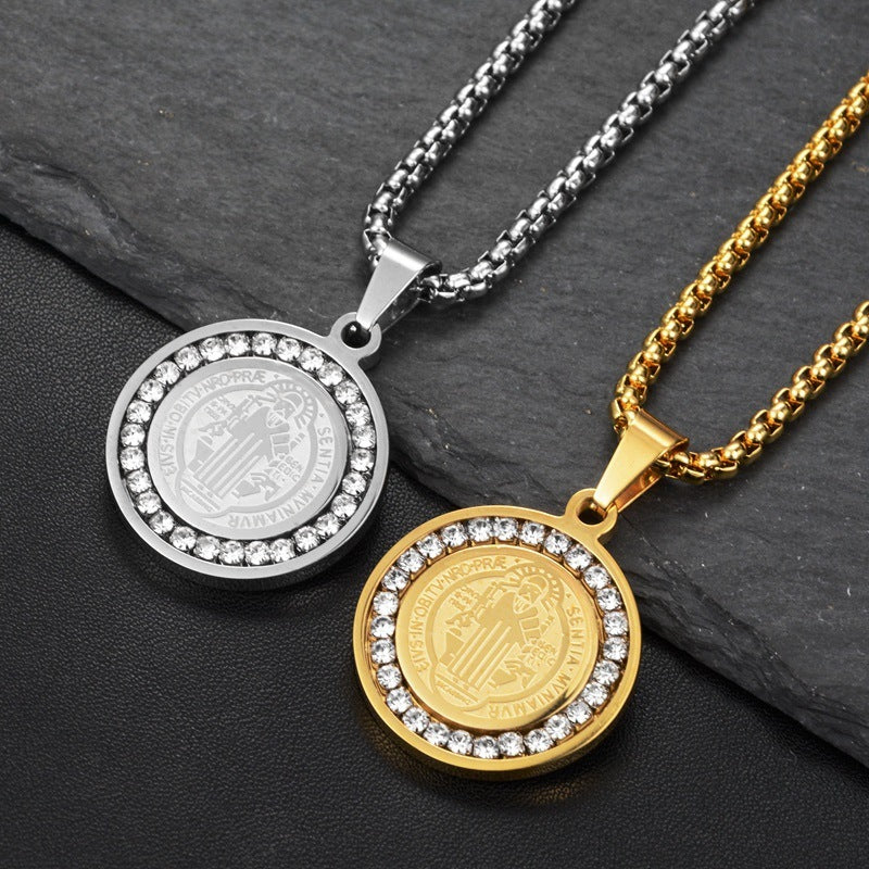 God Disc Titanium Steel Necklace Be Up For Life