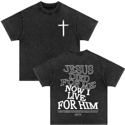 SCRIPTURE Retro Washed T-shirt Be Up For Life