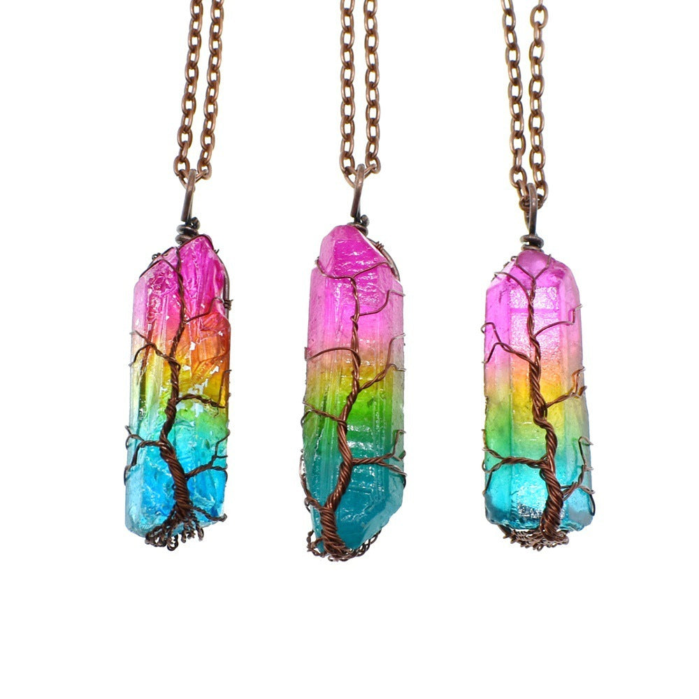 Crystal Pillar Tree Of Life Stone BEUPFORLIFE.com