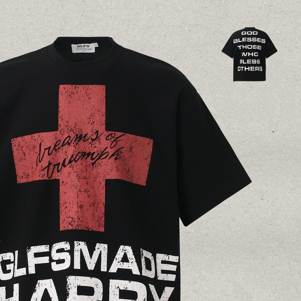 Vintage Cross Motivational Short-sleeve Shirt