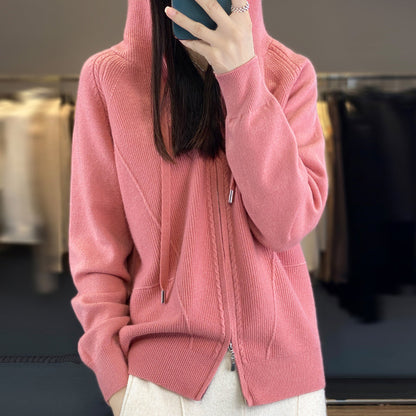 Hoodie Knitted Coat Be Up For Life