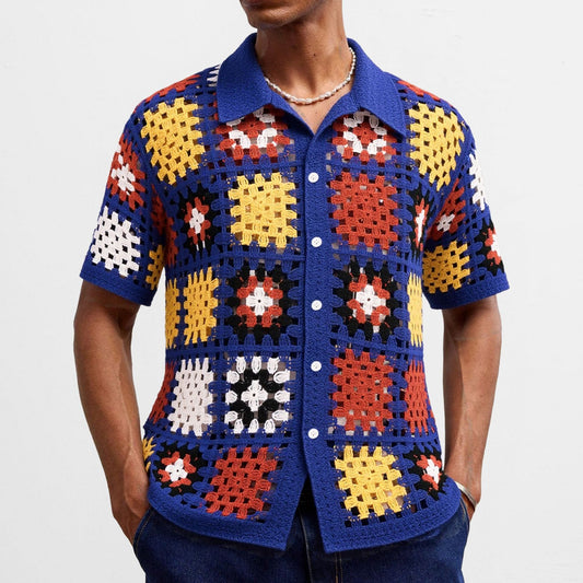 Hand Crocheting Knitwear Hollow Shirt BEUPFORLIFE.com