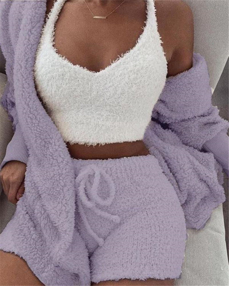 3pcs Womens Soft Pajama Set Be Up For Life
