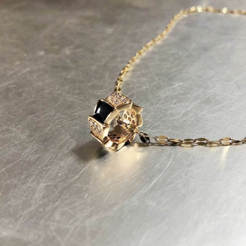 18K Gold Titanium Steel Clavicle Chain - BEUPFORLIFE.com