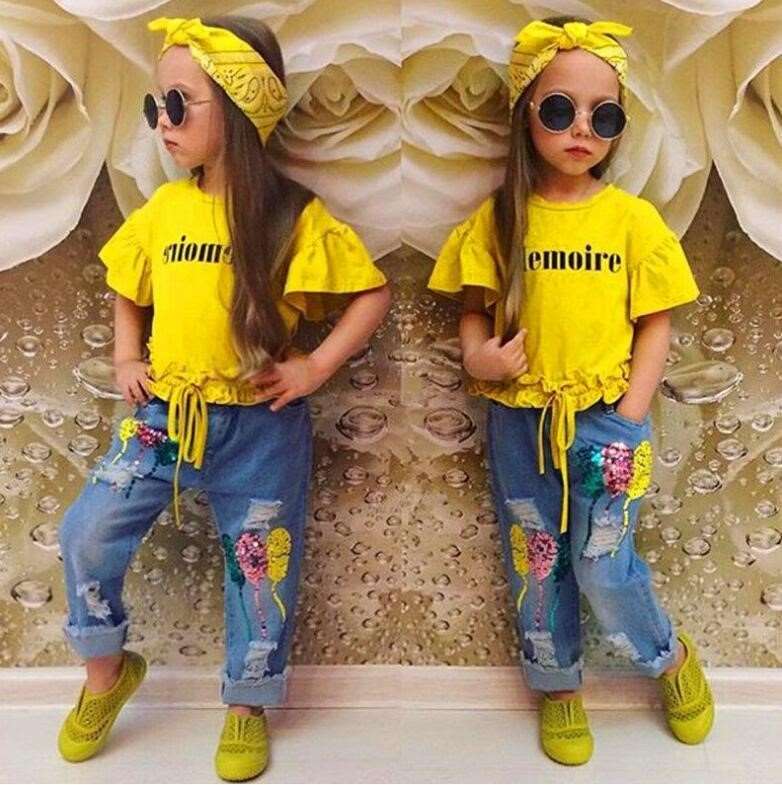 Girls Jeans Suit - BEUPFORLIFE.com