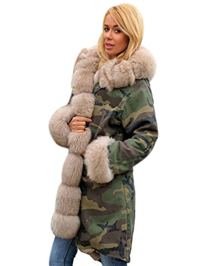 Hooded camouflage coat beupforlife