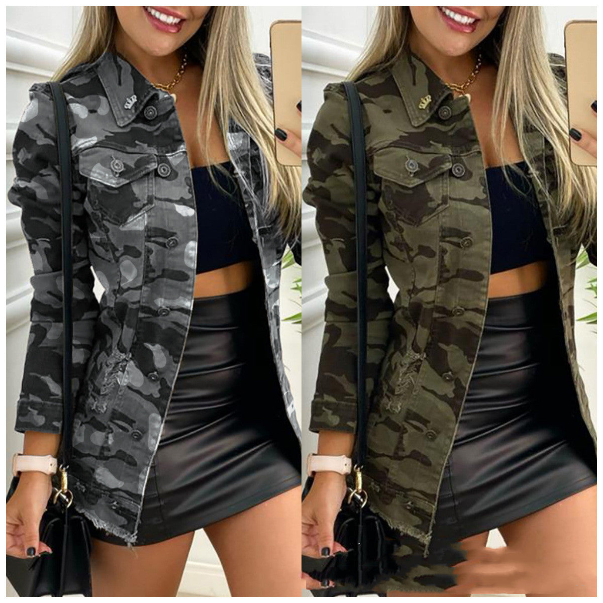 Camo Solid Color Jacket Be Up For Life