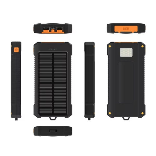 2USB Portable Super Solar Power Bank Charger w/ LED Flashlight 30000mAh Be Up For Life