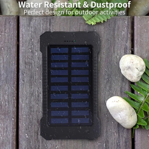 2USB Portable Super Solar Power Bank Charger w/ LED Flashlight 30000mAh Be Up For Life