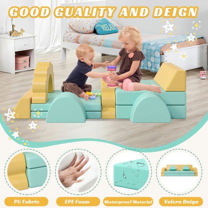 10PCS Kids Couch For Playroom, Climbing And Crawl Foam Play Set Foam Climbing Blocks Convertible Sofa BEUPFORLIFE.com