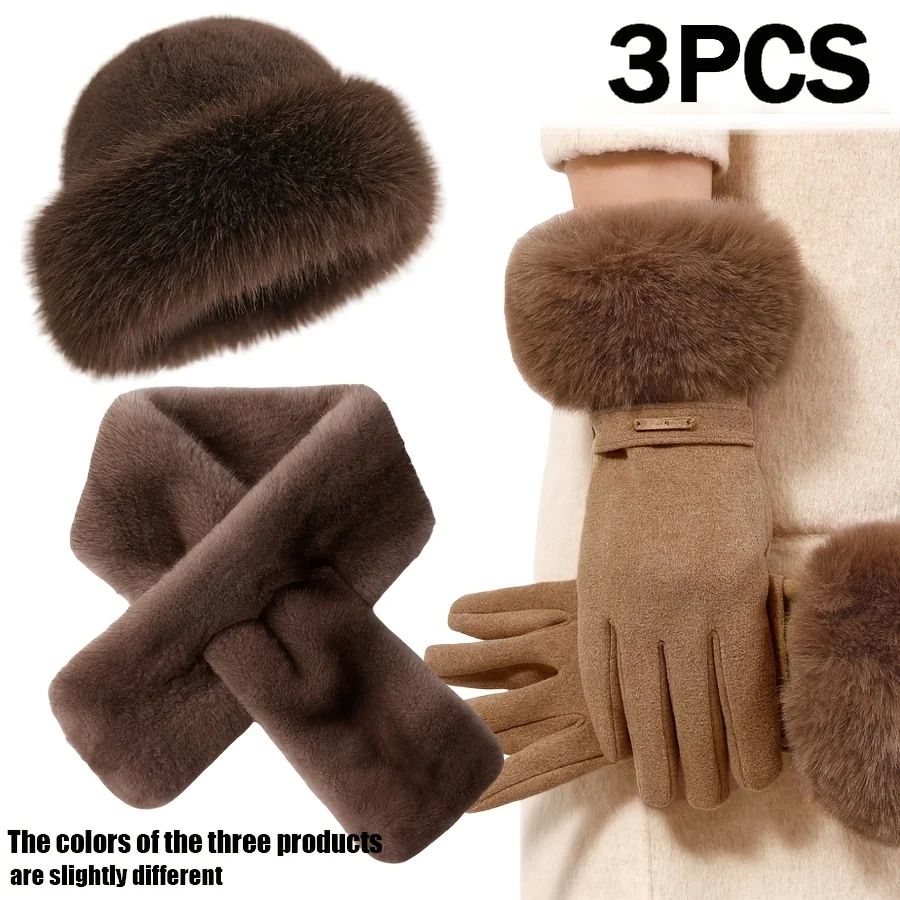 3-piece Winter Warm Glove Set Be Up For Life