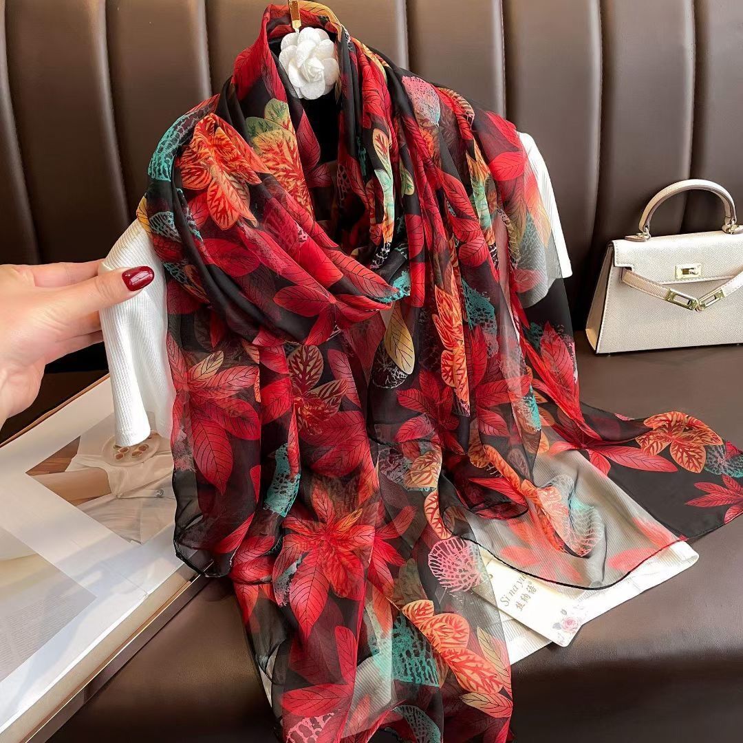 Elegant Silk Design Scarf BEUPFORLIFE.com